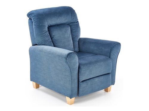 Budapest bútor webáruház Győr - Relax fotelágy Houston 848 (Kék + Bükkfa) - Bútor | Kihúzható fotelágyak olcsó bútorok