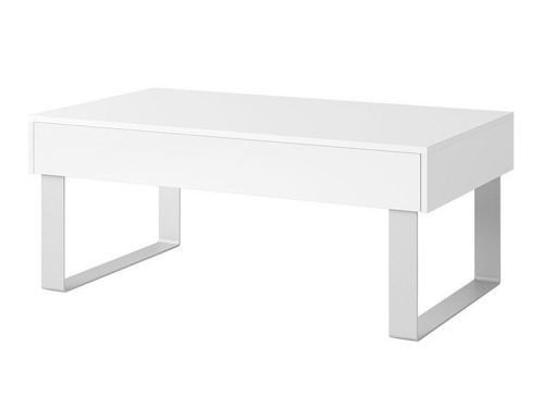 Budapest bútor webáruház Győr - Dohányzóasztal Providence B136 (Fehér + Fényes fehér) - Bútor | Dohányzóasztalok olcsó bútorok