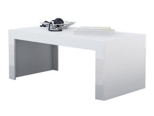 Budapest bútor webáruház Győr - Dohányzóasztal Charlotte 107 (Fehér + Fényes fehér) - Bútor | Dohányzóasztalok olcsó bútorok