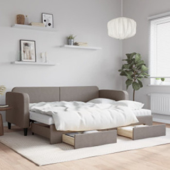 Bútor Győr Sopron bútor webáruház Tópszínű kihúzható bársonyheverő fiókokkal 80 x 200 cm