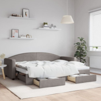 Bútor Győr Sopron bútor webáruház Tópszínű kihúzható bársonyheverő fiókokkal 80 x 200 cm