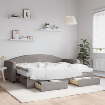 Bútor Győr Sopron bútor webáruház Tópszínű kihúzható bársonyheverő fiókokkal 80 x 200 cm