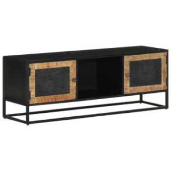 Bútor Győr Sopron bútor webáruház Tömör mangófa és vas tv-szekrény 110 x 30 x 40 cm