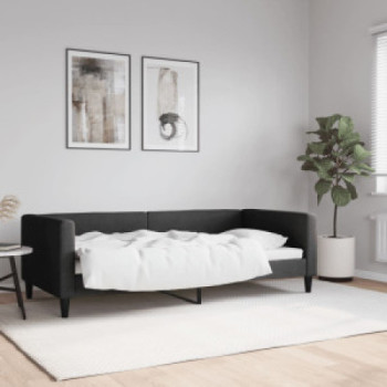 Bútor Győr Sopron bútor webáruház Fekete szövet kanapéágy 90 x 190 cm