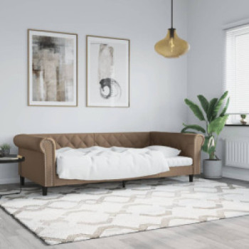 Bútor Győr Sopron bútor webáruház Kávészínű műbőr kanapéágy 100 x 200 cm
