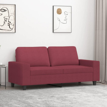 Bútor Győr Sopron bútor webáruház Kétszemélyes bordó szövet kanapé 140 cm
