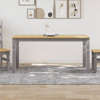 Bútor Győr Sopron bútor webáruház Corona szürke tömör fenyőfa ebédlőasztal 160 x 80 x 75 cm