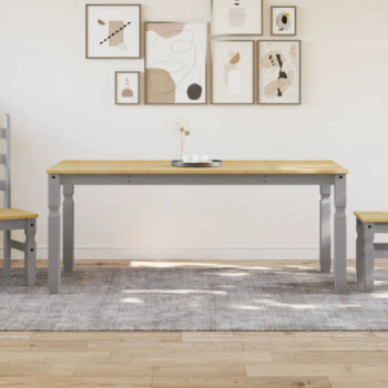 Bútor Győr Sopron bútor webáruház Corona szürke tömör fenyőfa ebédlőasztal 180 x 90 x 75 cm
