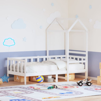 Bútor Győr Sopron bútor webáruház Fehér tömör fenyőfa kanapéágy tetővel 80 x 200 cm