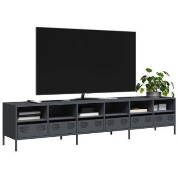Bútor Győr Sopron bútor webáruház Antracitszürke hidegen hengerelt acél tv-szekrény 202x39x43