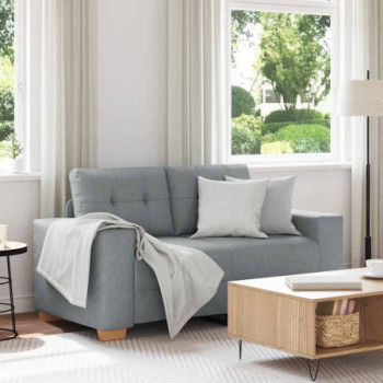 Bútor Győr Sopron bútor webáruház Világosszürke szövet loveseat kanapé 120 cm