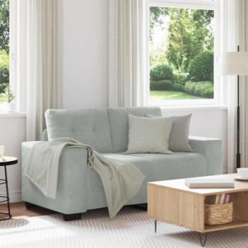 Bútor Győr Sopron bútor webáruház Világosszürke bársony loveseat kanapé 120 cm