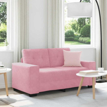Bútor Győr Sopron bútor webáruház Rózsaszín bársony loveseat kanapé 120 cm