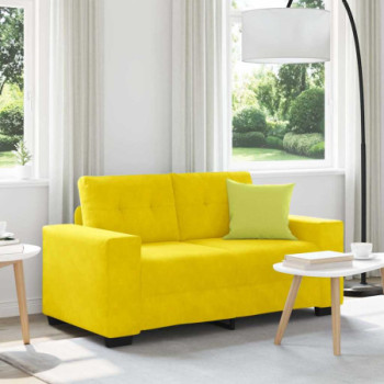 Bútor Győr Sopron bútor webáruház Sárga bársony loveseat kanapé 120 cm