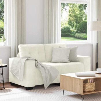 Bútor Győr Sopron bútor webáruház Krém bársony loveseat kanapé 120 cm