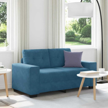 Bútor Győr Sopron bútor webáruház Kék bársony loveseat kanapé 120 cm