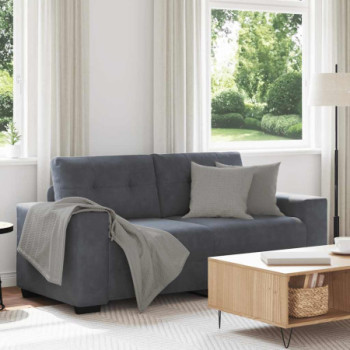 Bútor Győr Sopron bútor webáruház Sötétszürke bársony loveseat kanapé 140 cm