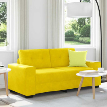 Bútor Győr Sopron bútor webáruház Sárga bársony loveseat kanapé 140 cm