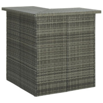 Bútor Győr Sopron bútor webáruház Szürke polyrattan sarok bárasztal 100 x 50 x 105 cm