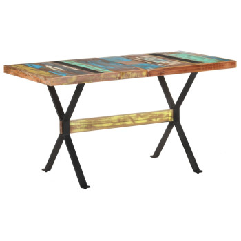 Bútor Győr Sopron bútor webáruház Tömör újrahasznosított fa étkezőasztal 140 x 70 x 76 cm