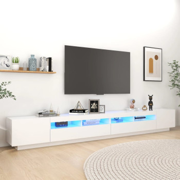 Bútor Győr Sopron bútor webáruház Fehér tv-szekrény led-lámpákkal 300 x 35 x 40 cm
