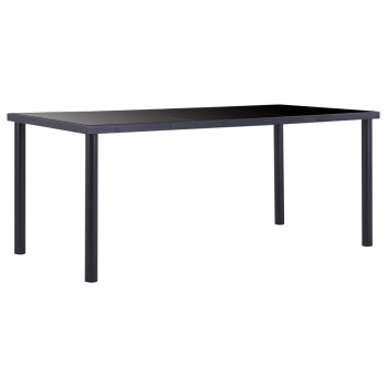 Bútor Győr Sopron bútor webáruház Fekete edzett üveg étkezőasztal 180 x 90 x 75 cm