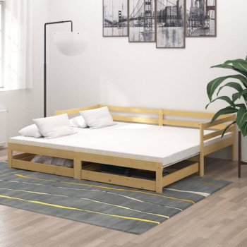 Bútor Győr Sopron bútor webáruház Tömör fenyőfa kihúzható kanapéágy 2 x (90 x 200) cm