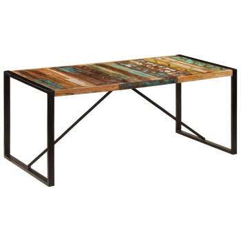 Bútor Győr Sopron bútor webáruház Tömör újrahasznosított fa étkezőasztal 180 x 90 x 75 cm