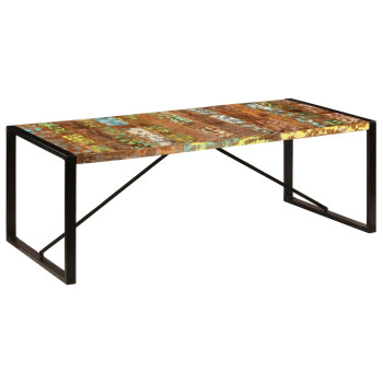 Bútor Győr Sopron bútor webáruház Tömör újrahasznosított fa étkezőasztal 220 x 100 x 75 cm